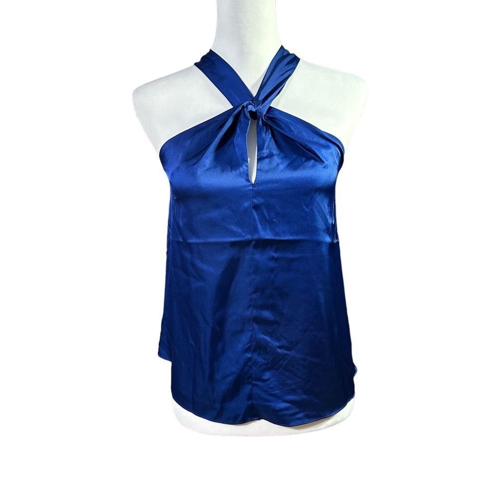 Rachel Zoe Blue Halter Top Sz XS NWT